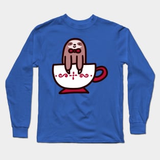 Teacup Sloth Long Sleeve T-Shirt